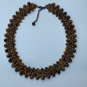 Vintage Tigers Eye hand beaded necklace